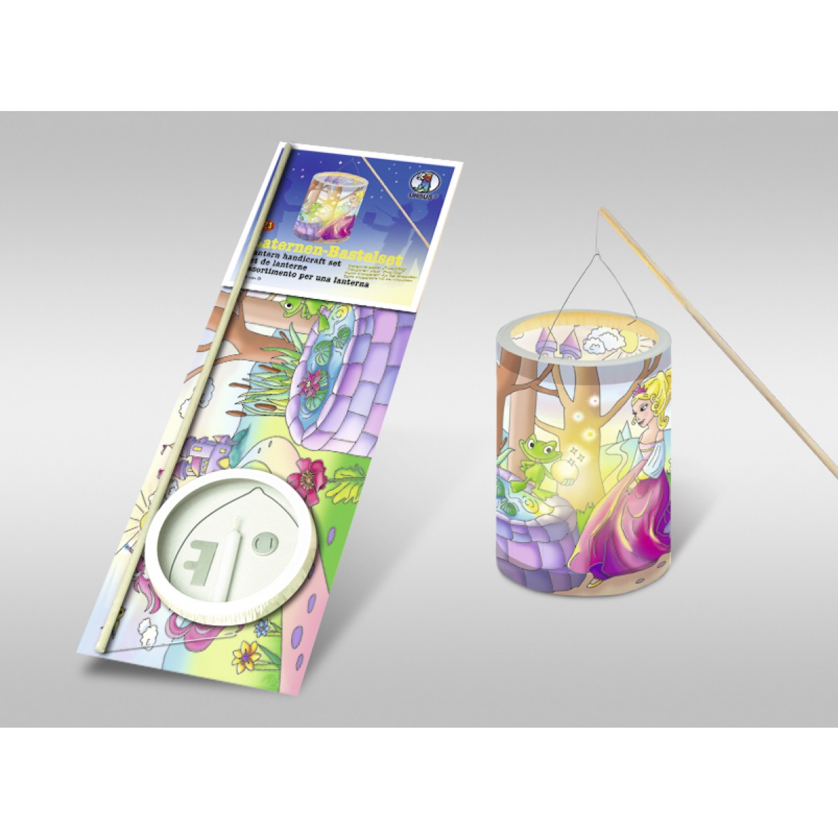 Laternen-Bastelset 21 mit Transparentpapier "Froschkönig"