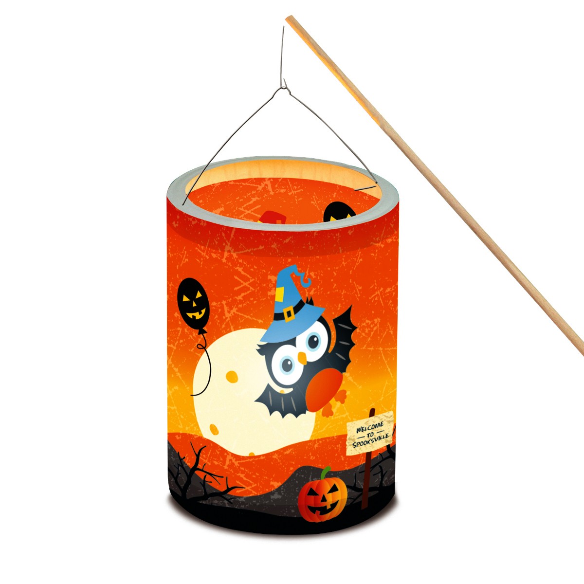 Laternen-Bastelset 25 mit Transparentpapier "Halloween Eulen"