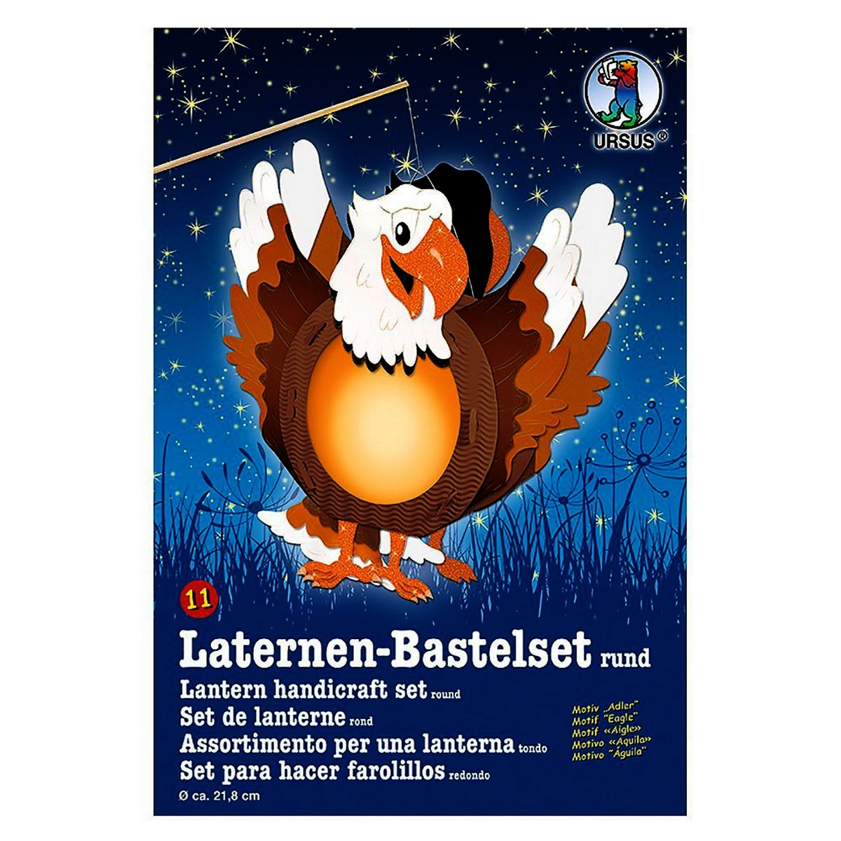 Laternen Bastelset Adler Rund 11