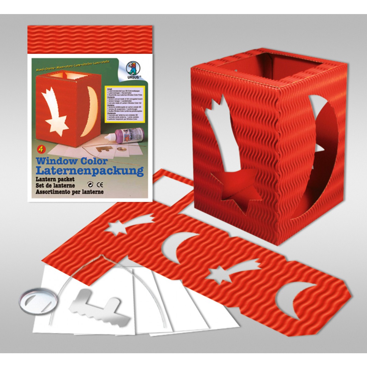 Laternen-Packung "Form 4" Mond & Sterne