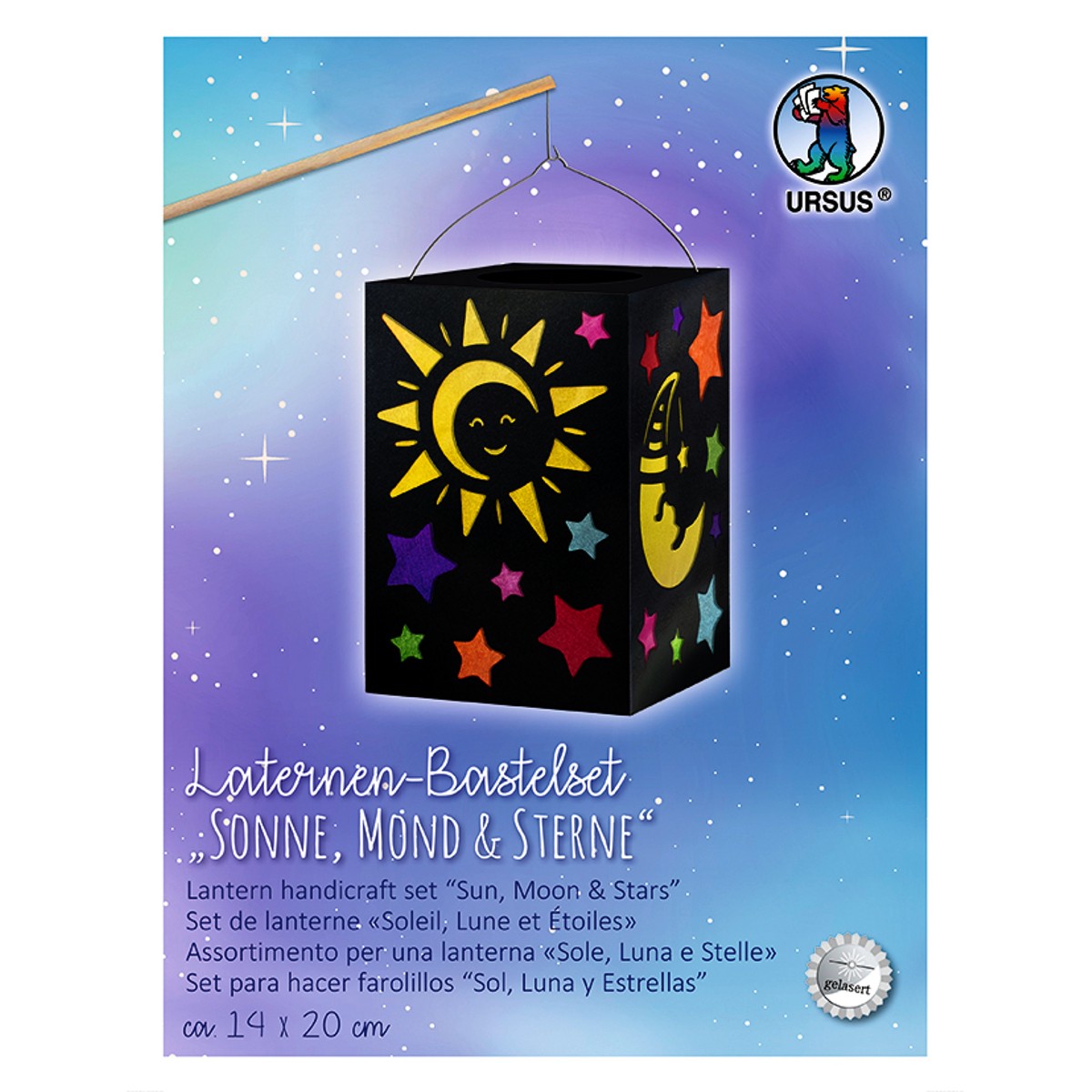 Laternenbastelset "Sonne, Mond & Sterne"