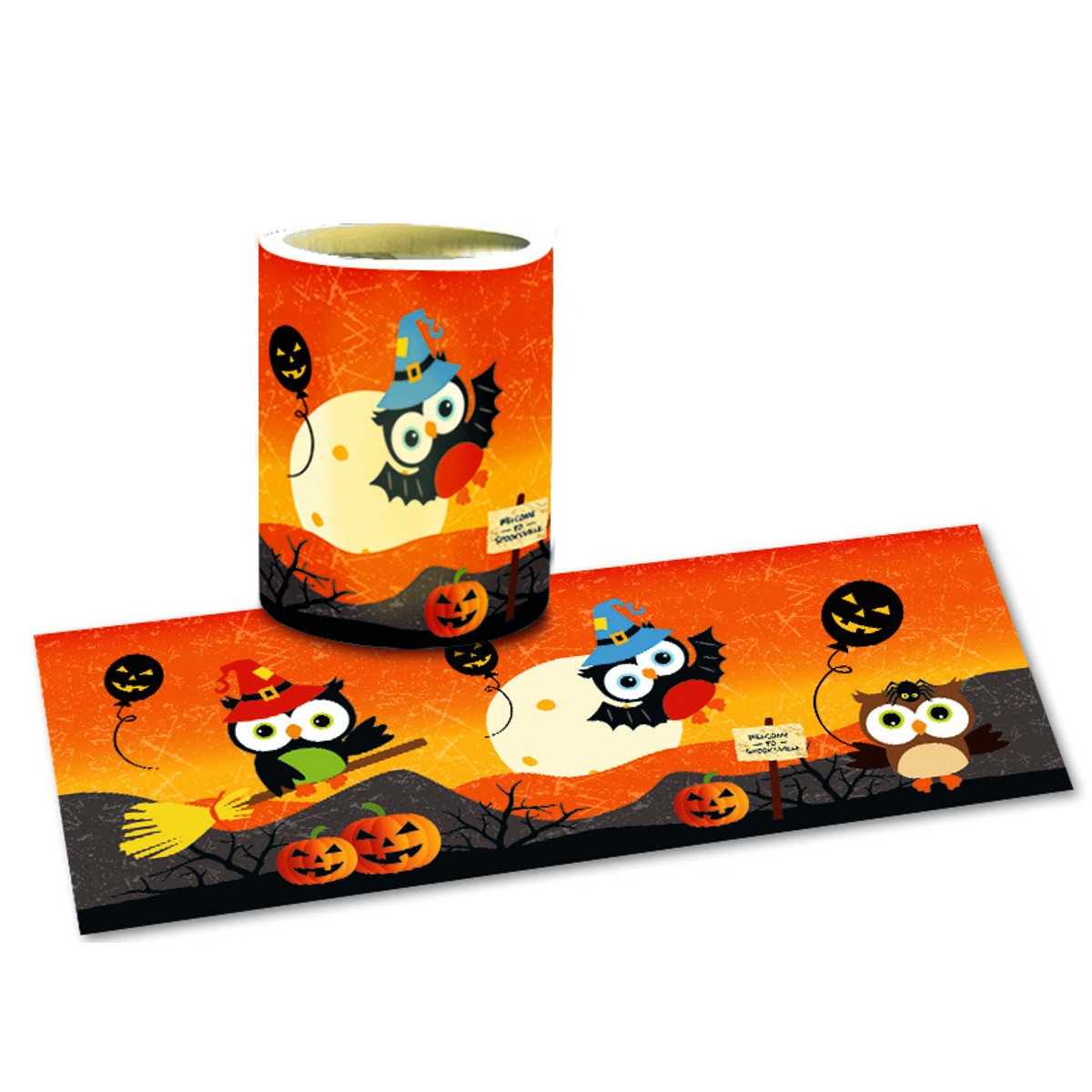 Laternenzuschnitte "Halloween Eule" - 25 Blatt