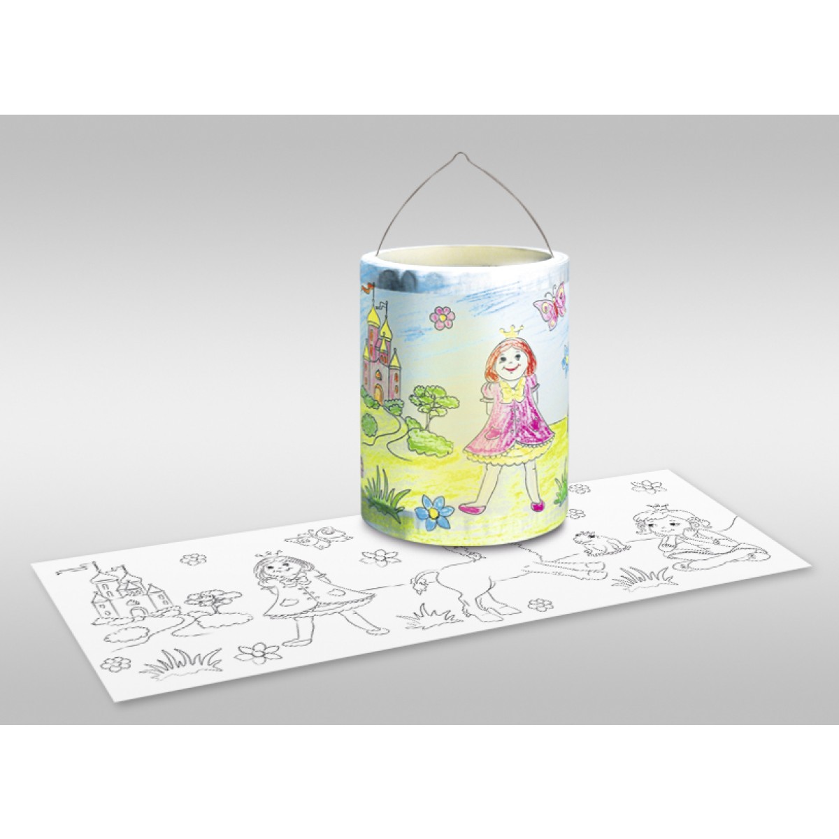 Laternenzuschnitte "Prinzessin" zum Ausmalen - 25 Blatt