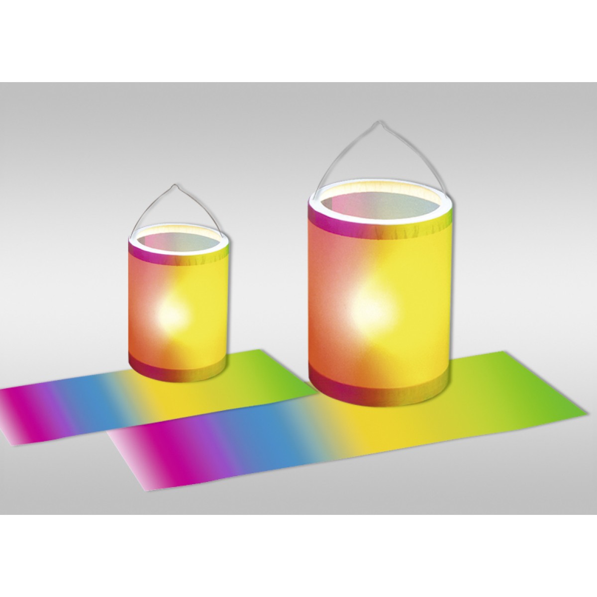 Laternenzuschnitte "Regenbogen" klein - 25 Blatt