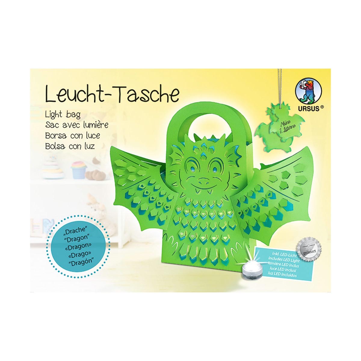 Leuchttasche Drache - Bastelset