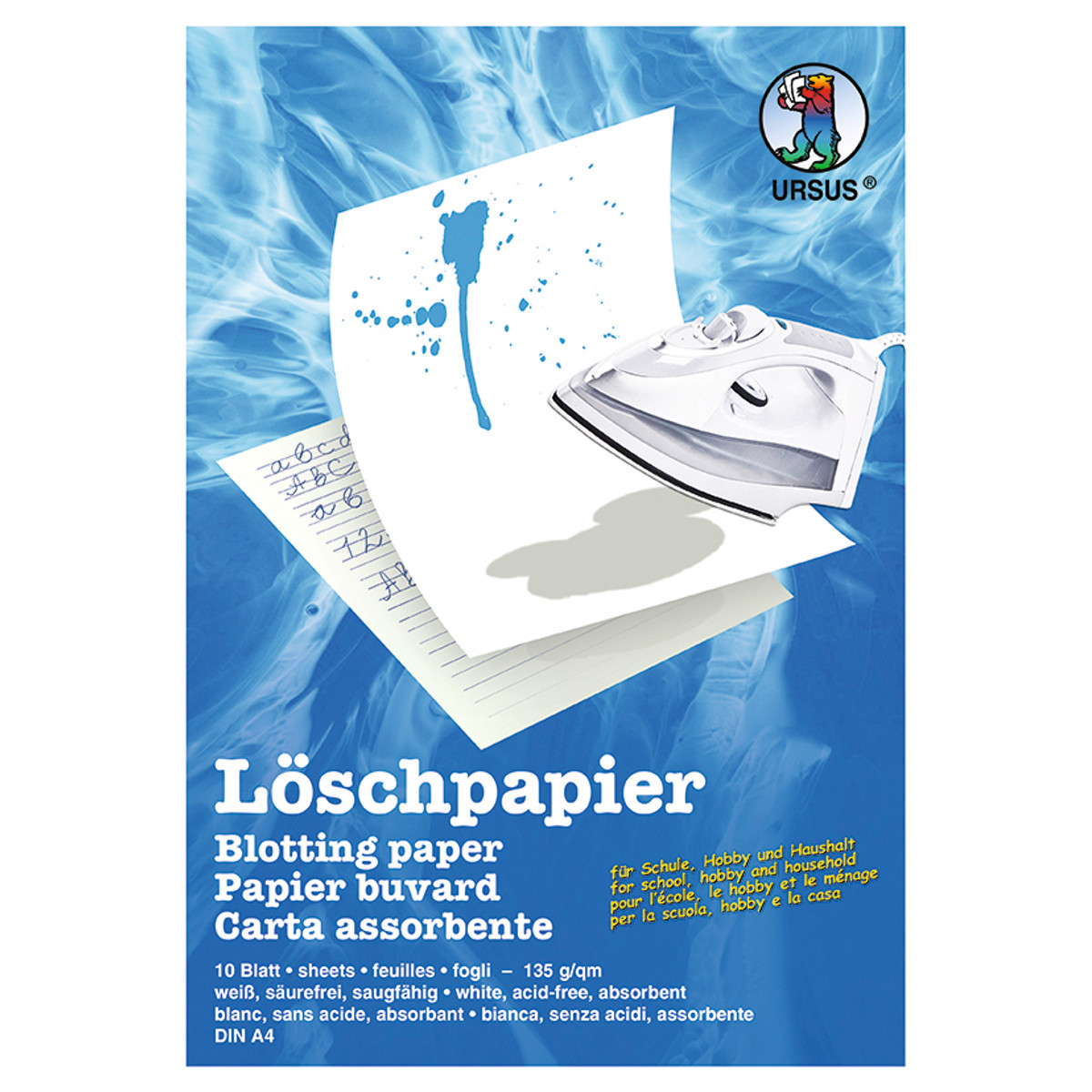 Löschpapierblock 135 g/qm DIN A5 - 10 Blatt