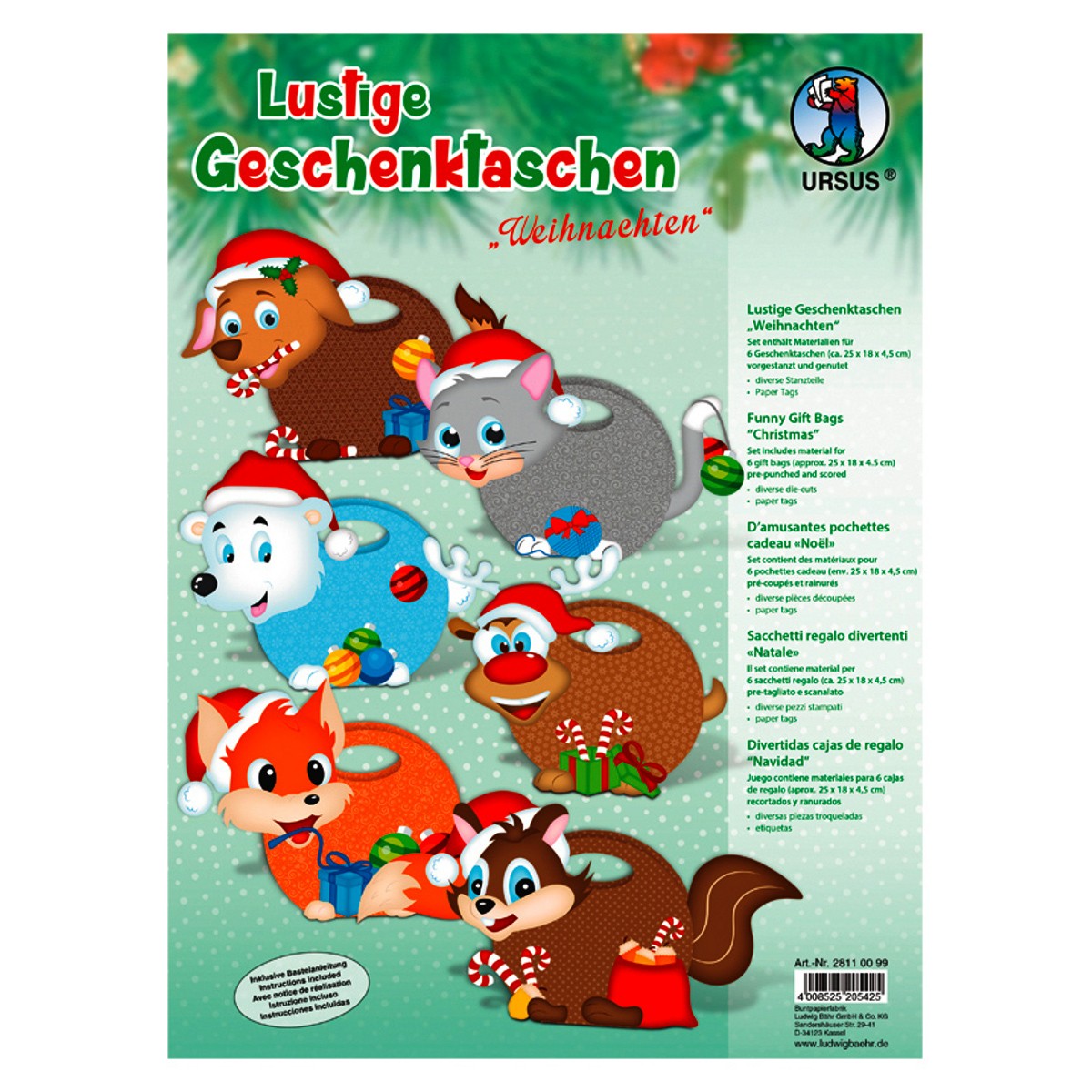 Lustige Geschenktaschen "Weihnachten"