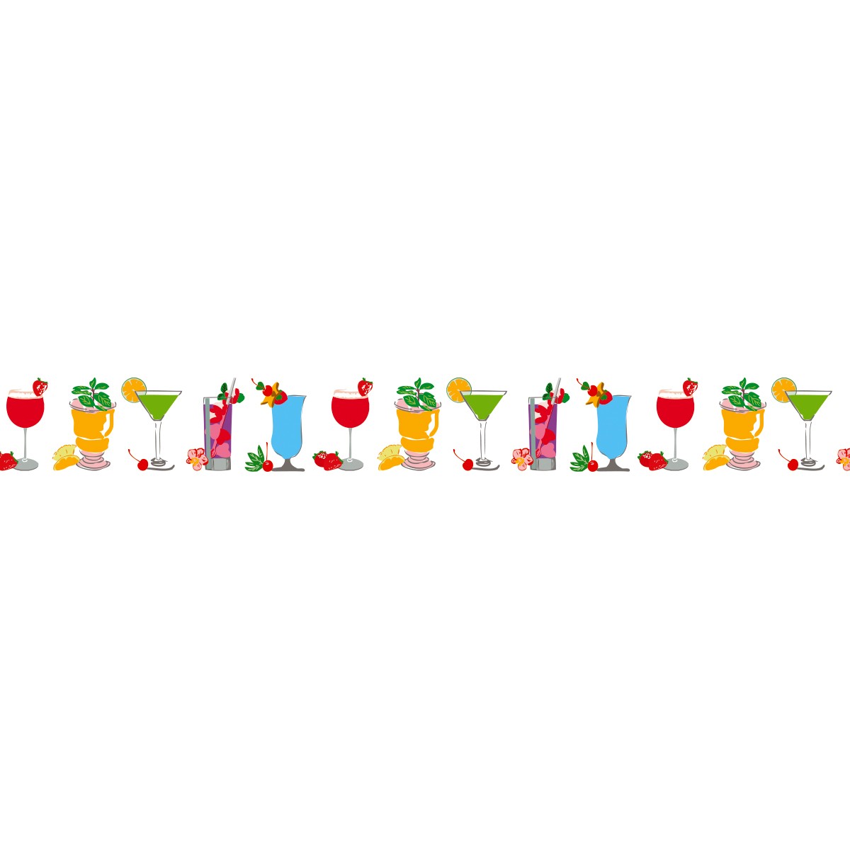 Masking Tape "Cocktails", 1 Rolle