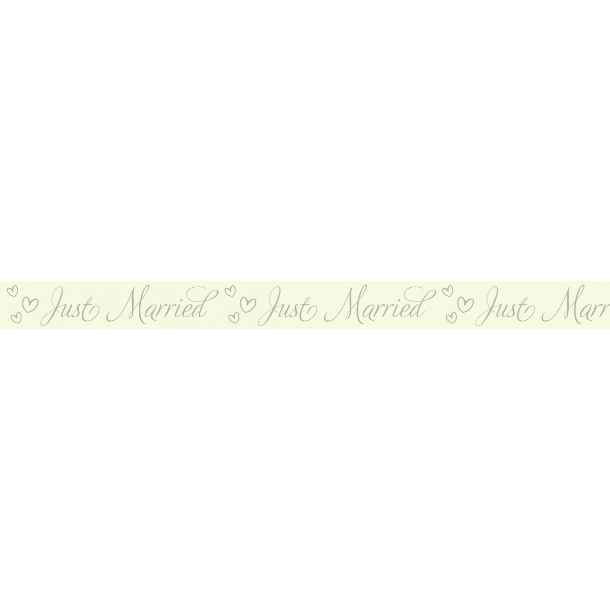 Masking Tape "Hochzeit Klassik" Just Married creme, 1 Rolle
