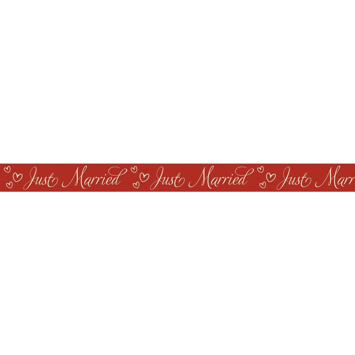 Masking Tape "Hochzeit Klassik" Just Married rot, 1 Rolle