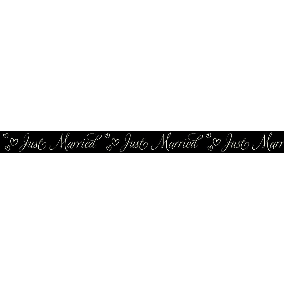 Masking Tape "Hochzeit Klassik" Just Married schwarz, 1 Rolle