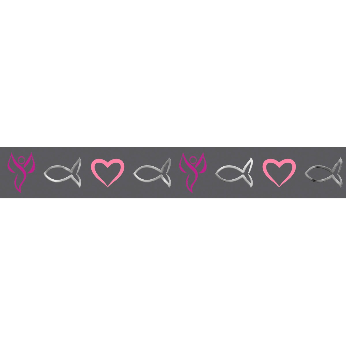 Masking Tape "Religion pink" grau-pink, silber - Motiv 19