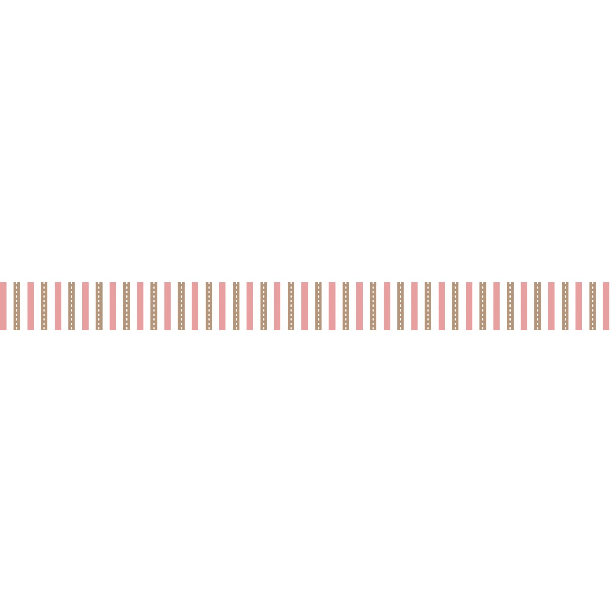 Masking Tape "Streifen vertikal" braun/rose, 1 Rolle
