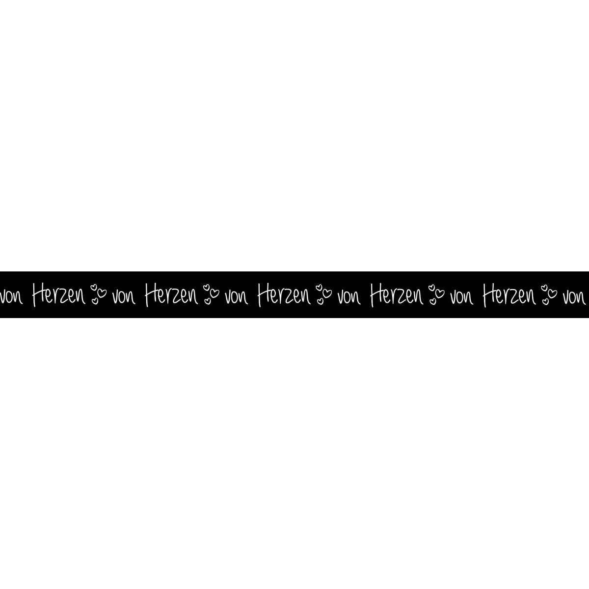 Masking Tape "von Herzen 1" weiß/schwarz, 1 Rolle