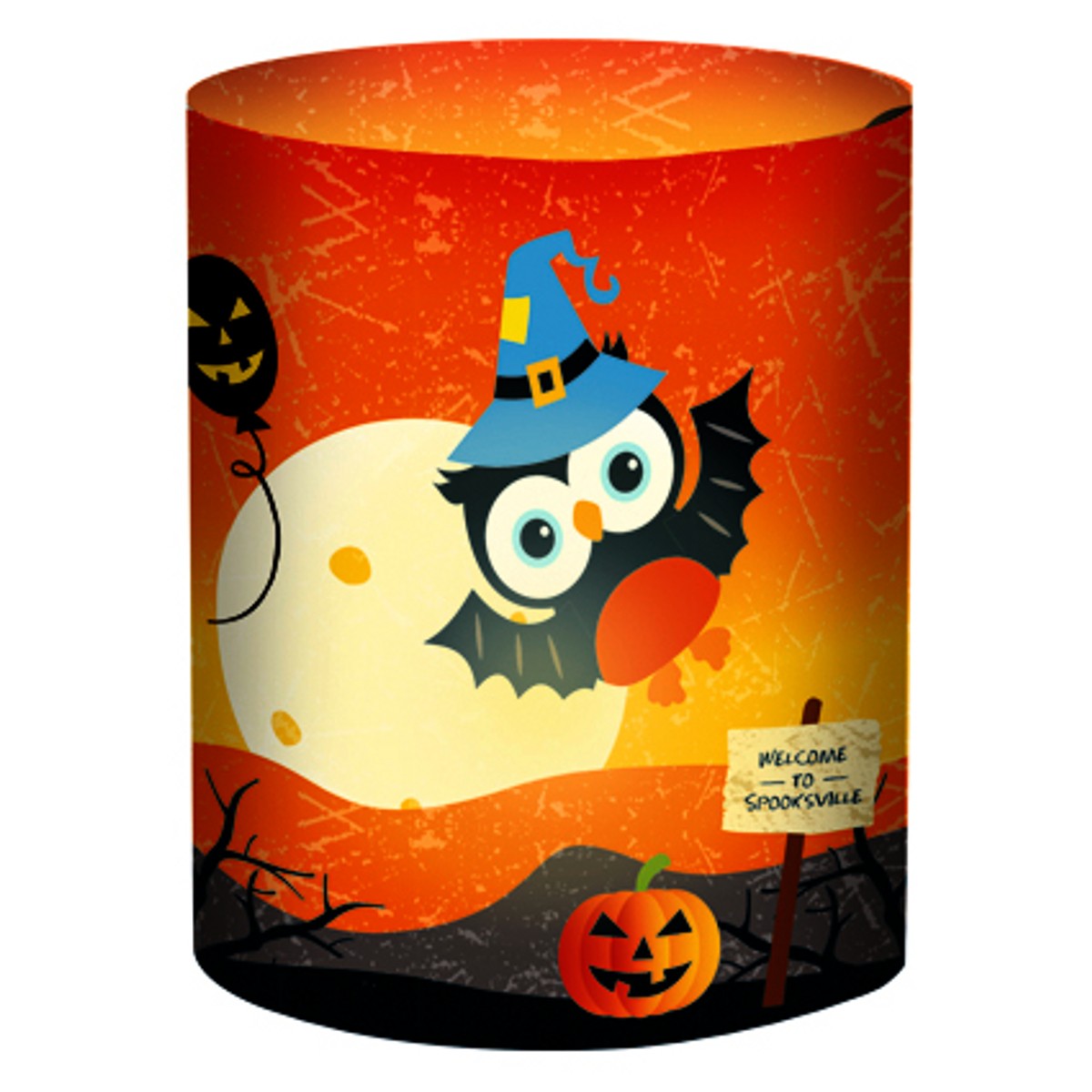 Mini-Tischlichter &amp;quot;Ambiente&amp;quot; Halloween Eulen orange - Motiv 116