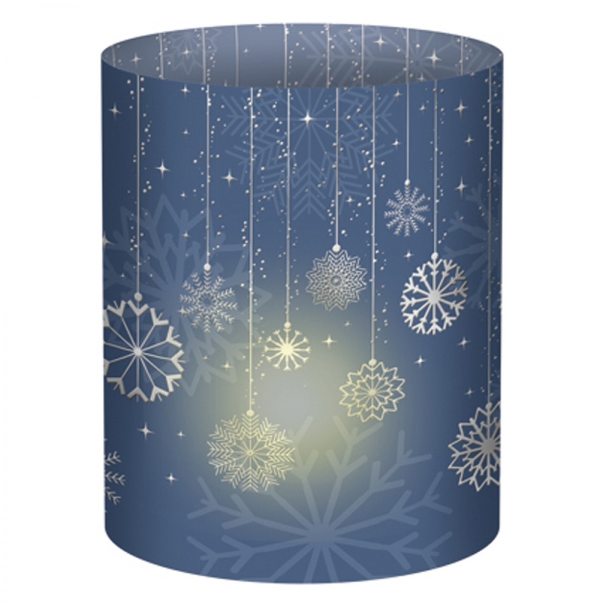 Mini-Tischlichter "Eleganza" Eiskristalle blau - Motiv 06