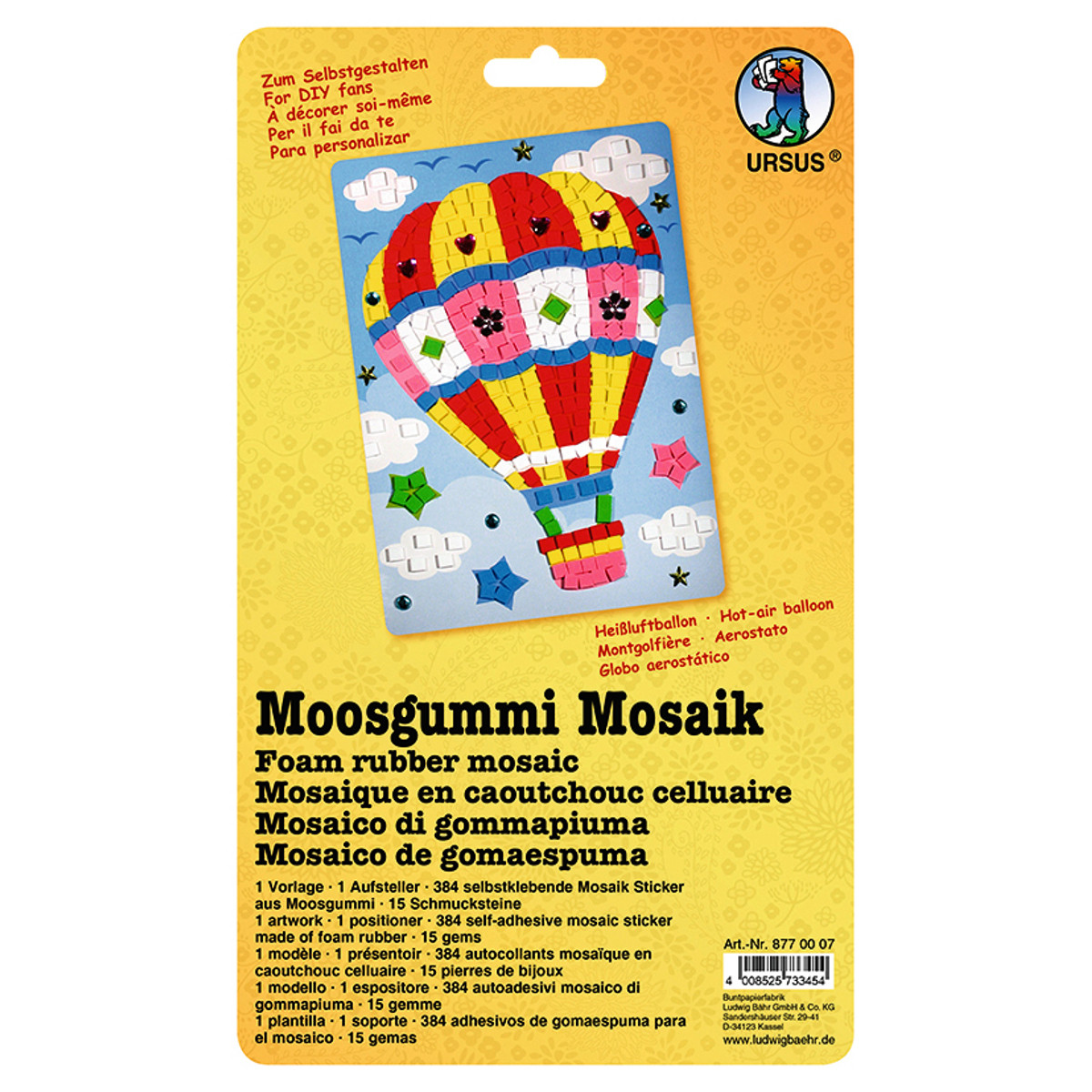 Moosgummi Mosaik "Heißluftballon"