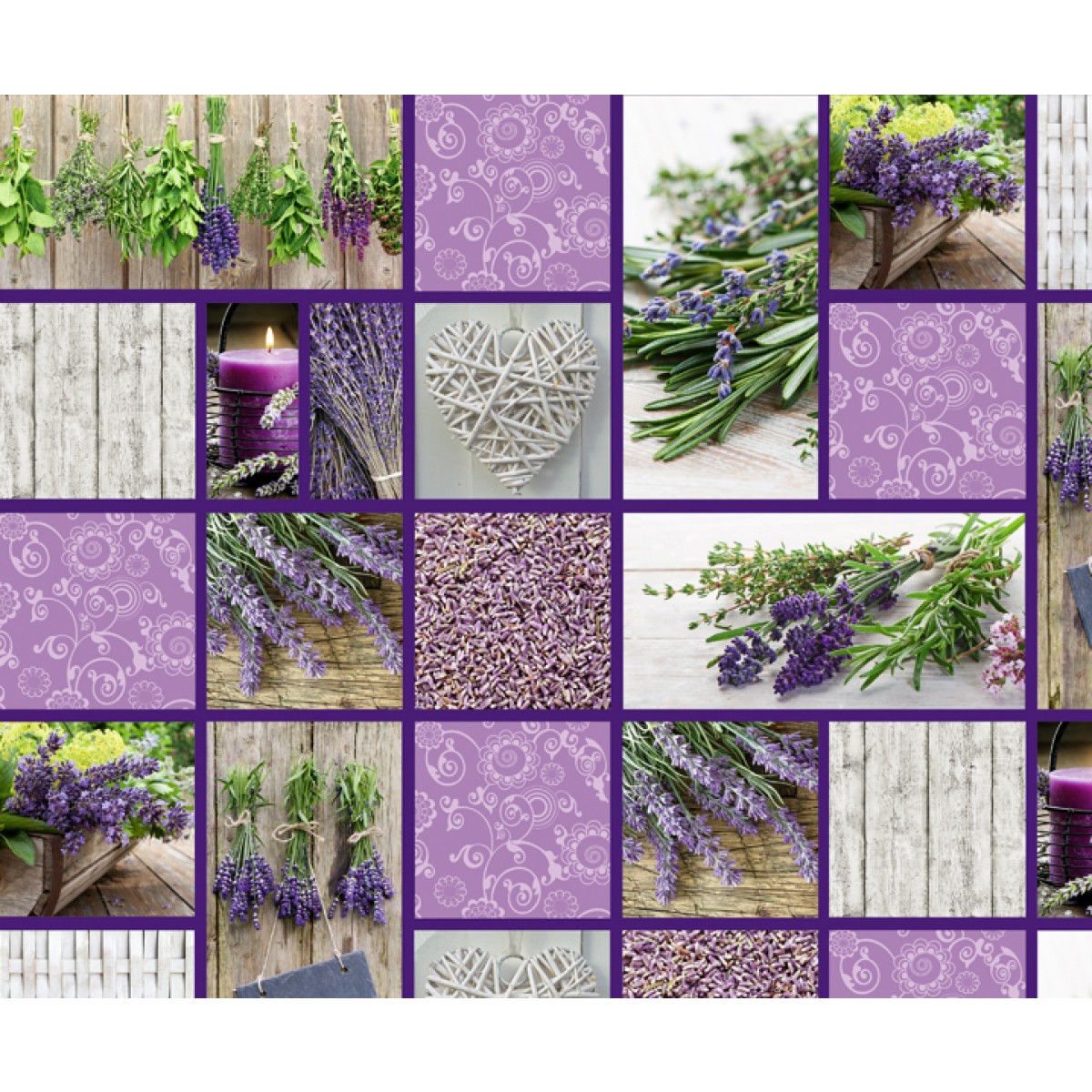 Motiv-Fotokarton 49,5 x 68 cm "Landhaus" Lavendel