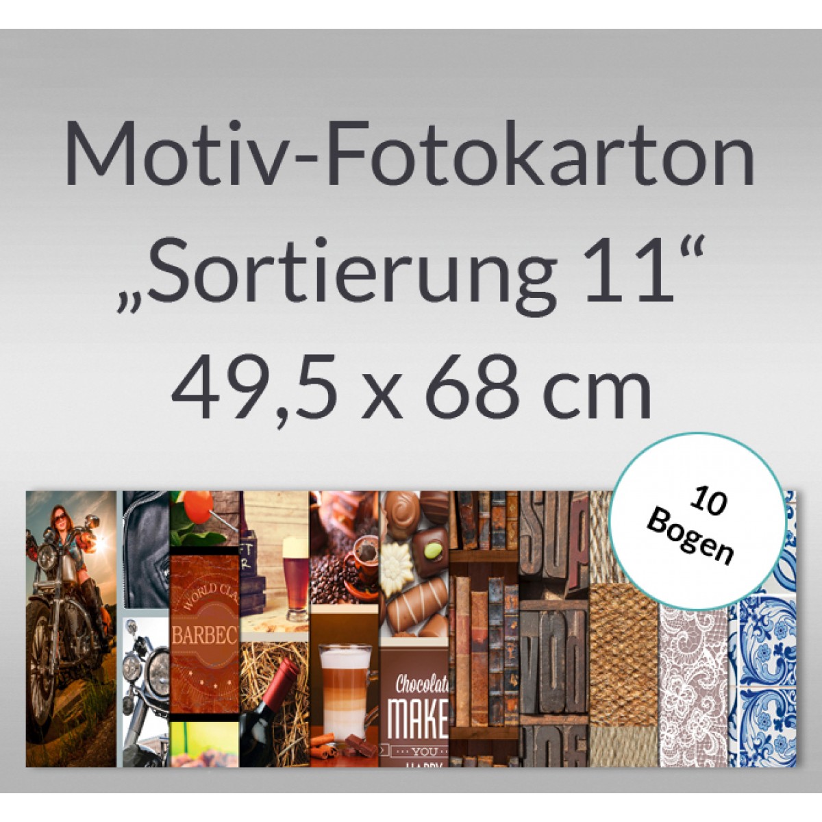 Motiv-Fotokarton "Sortierung 11" 49,5 x 68 cm - 10 Bogen