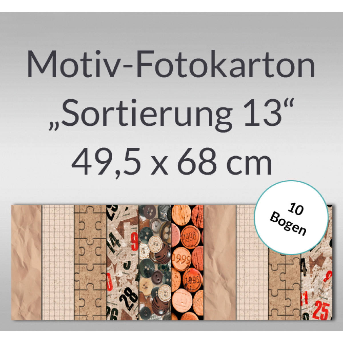 Motiv-Fotokarton "Sortierung 13" 49,5 x 68 cm - 10 Bogen