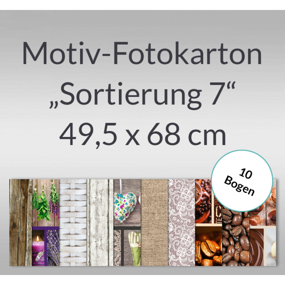 Motiv-Fotokarton "Sortierung 7" 49,5 x 68 cm - 10 Bogen