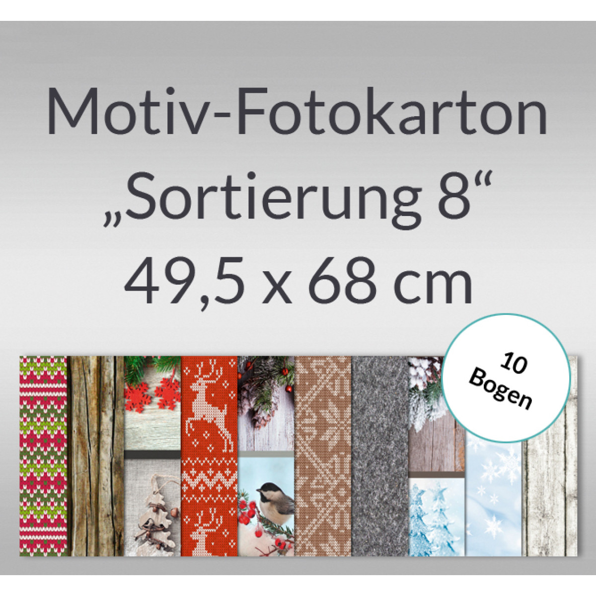 Motiv-Fotokarton "Sortierung 8" 49,5 x 68 cm - 10 Bogen