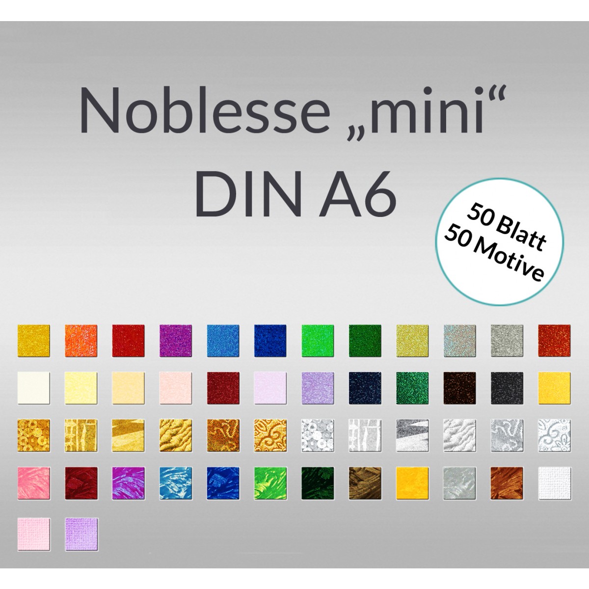 Noblesse "mini" DIN A6 - 50 Blatt sortiert