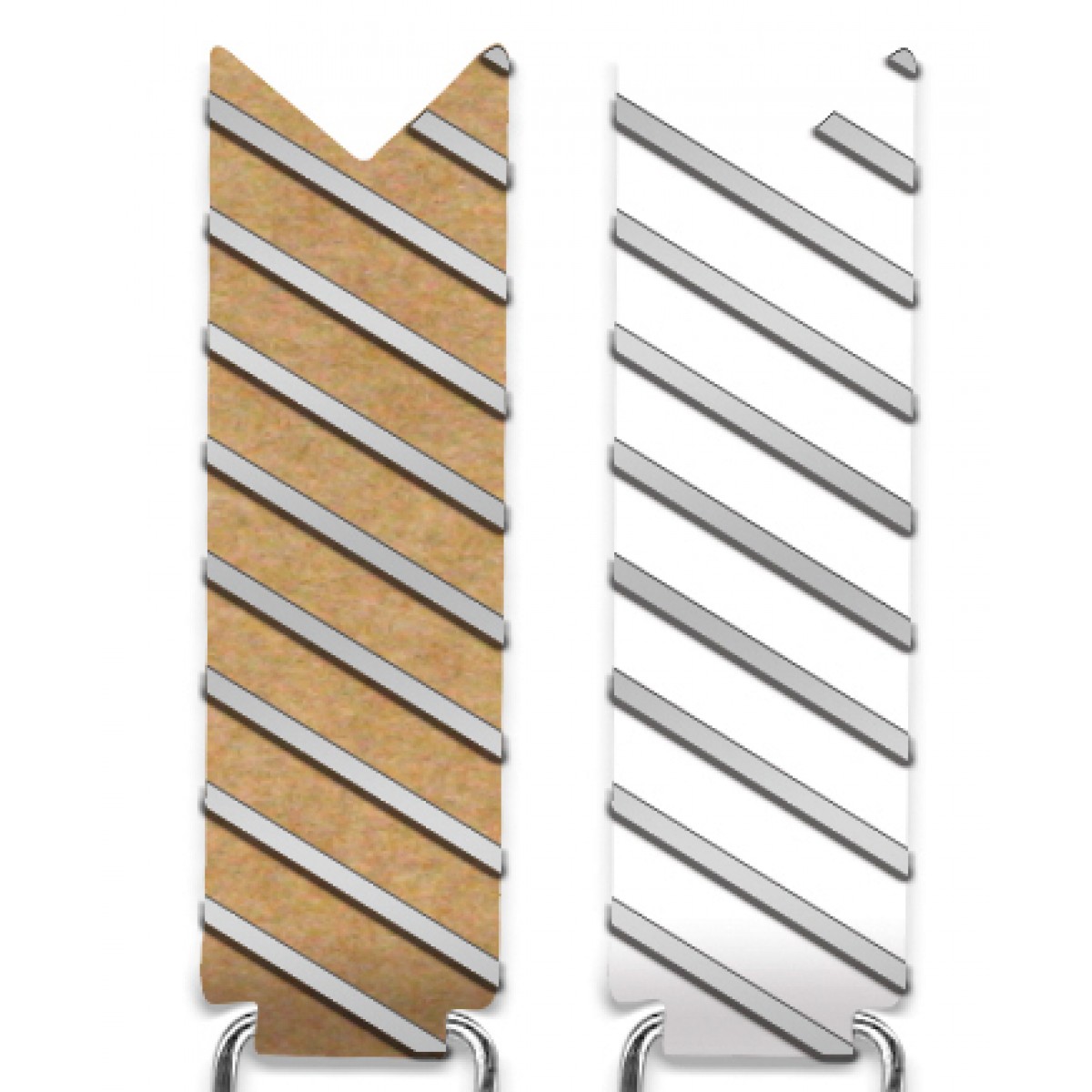 Paper Clips "Streifen" silber