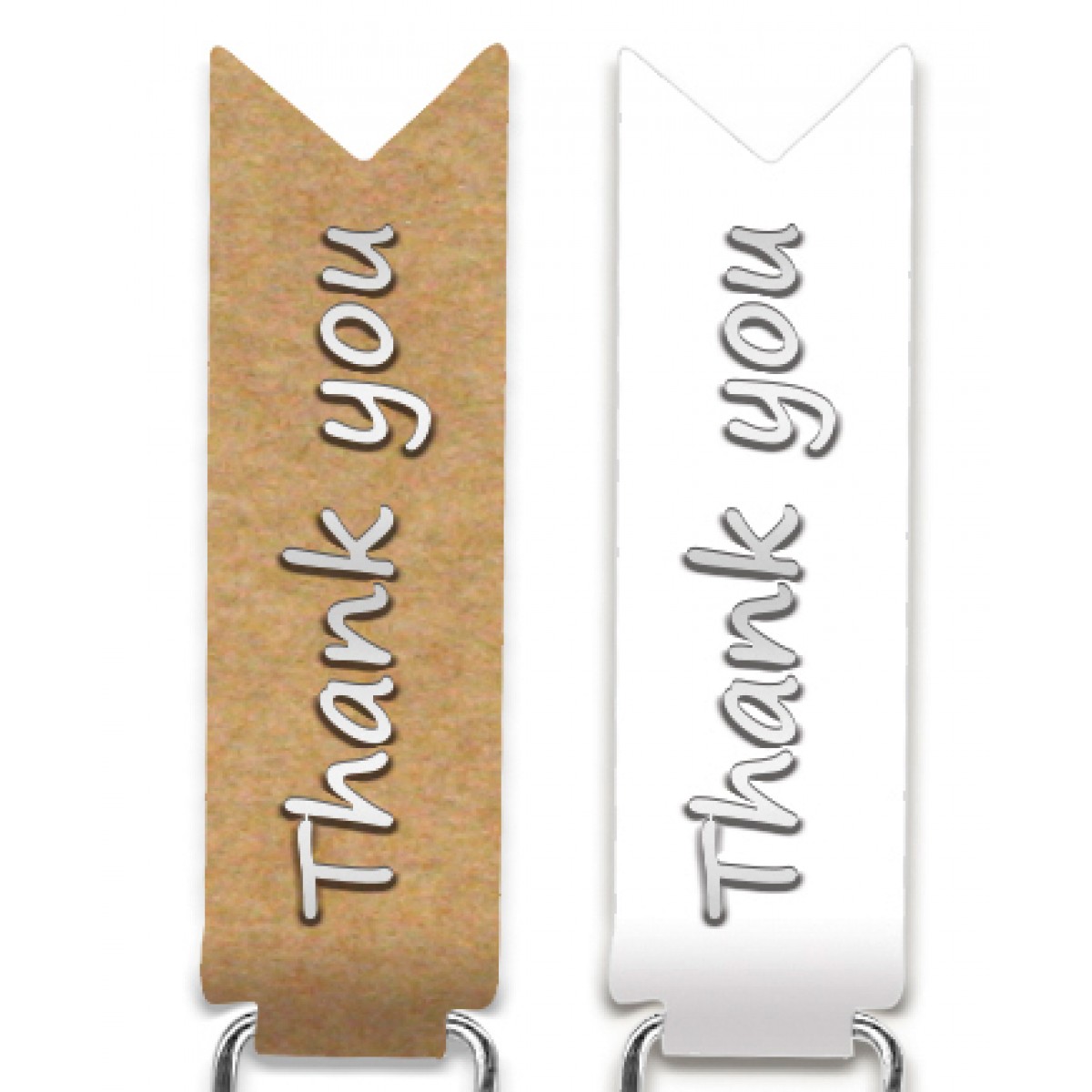 Paper Clips "Thank you" silber