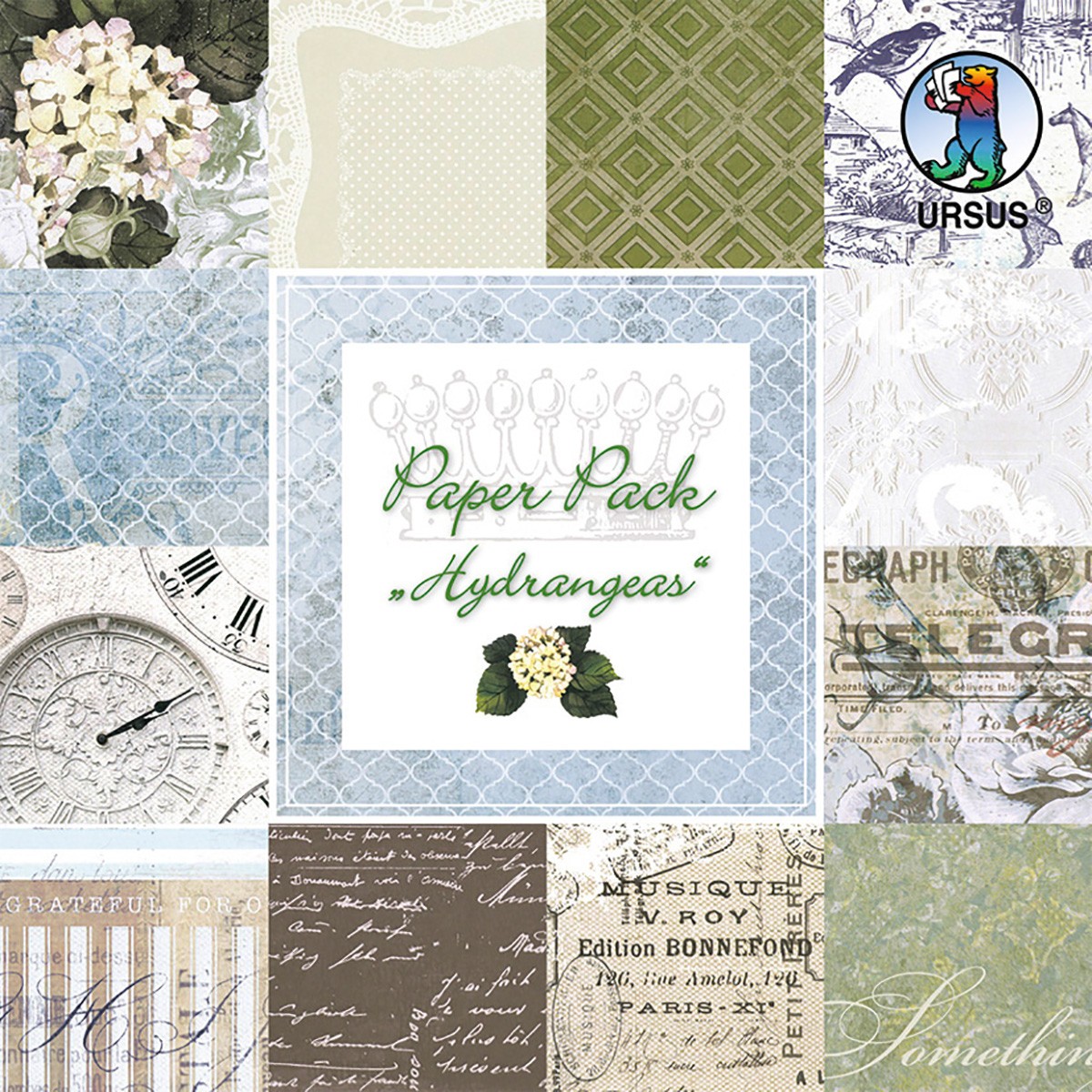 Paper Pack Hydrangeas 15,3 x 15,3 cm