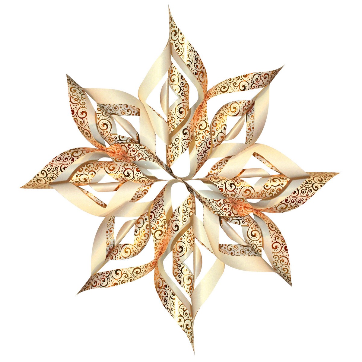 Paper Stars "Ornament" gold