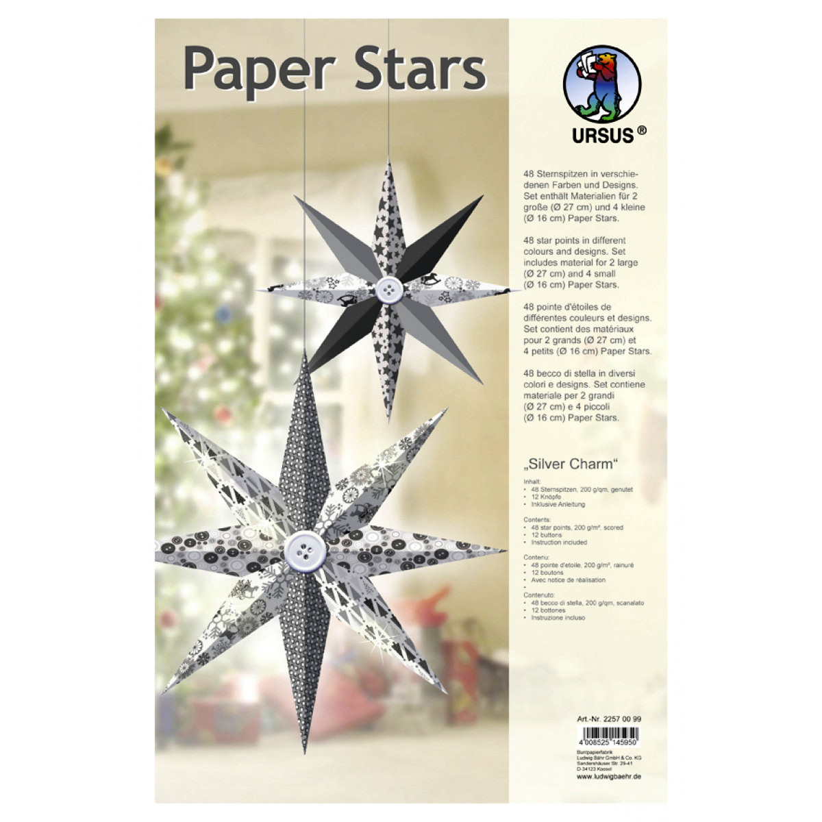 Paper Stars "Silver Charm"