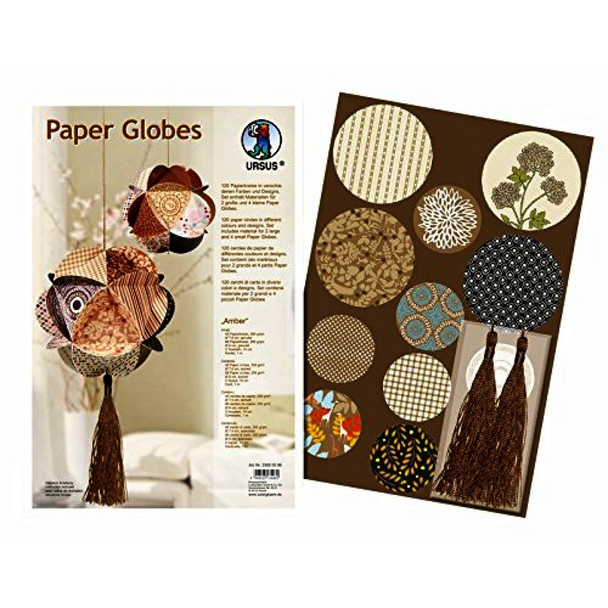 Papierkreise / Paper Globes "Amber"