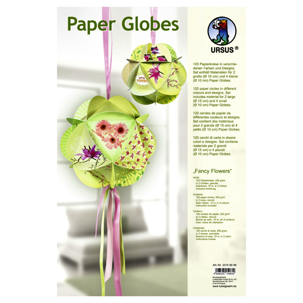 Papierkreise / Paper Globes "Fancy Flowers"
