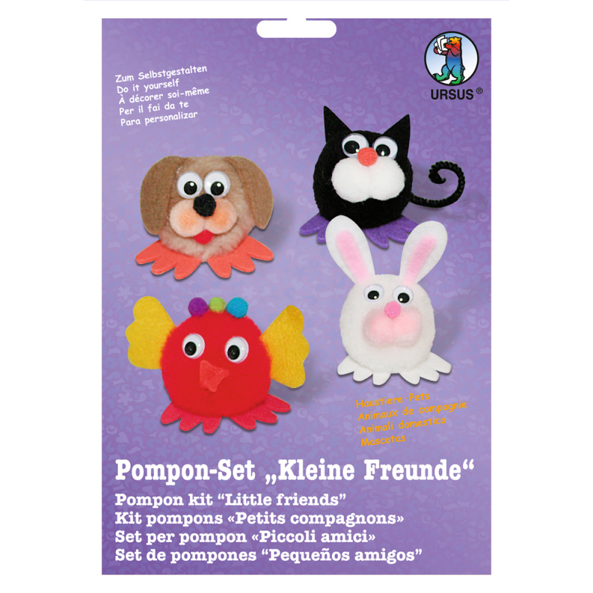 Pompon-Set "Kleine Freunde" Haustiere