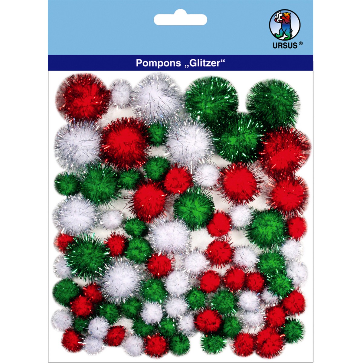 Pompons "Glitzer" Mix 9