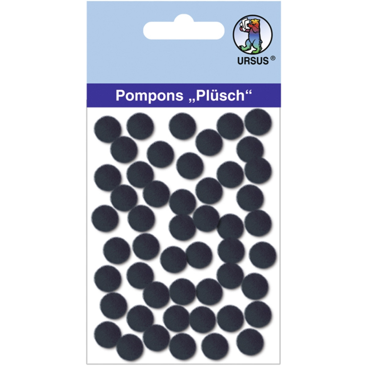 Pompons "Plüsch" 10 mm schwarz