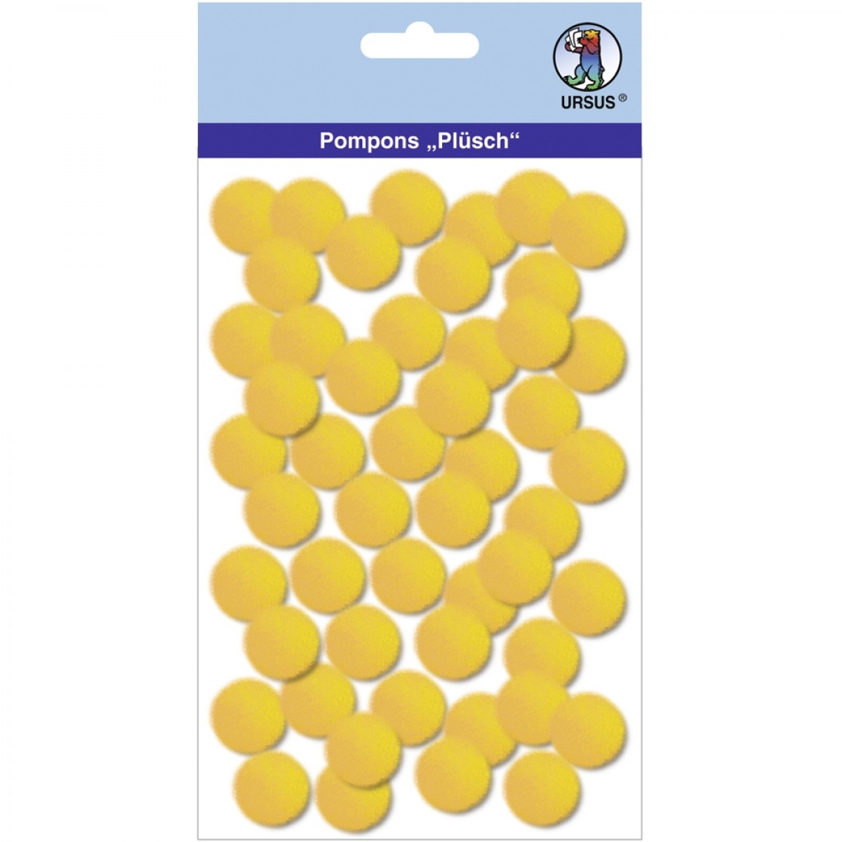 Pompons "Plüsch" 20 mm sonnengelb