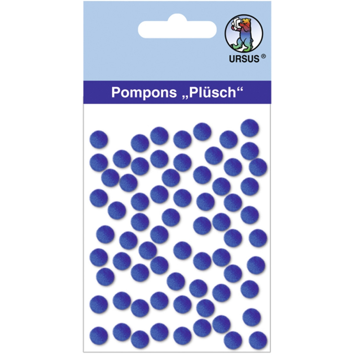 Pompons "Plüsch" 7 mm dunkelblau