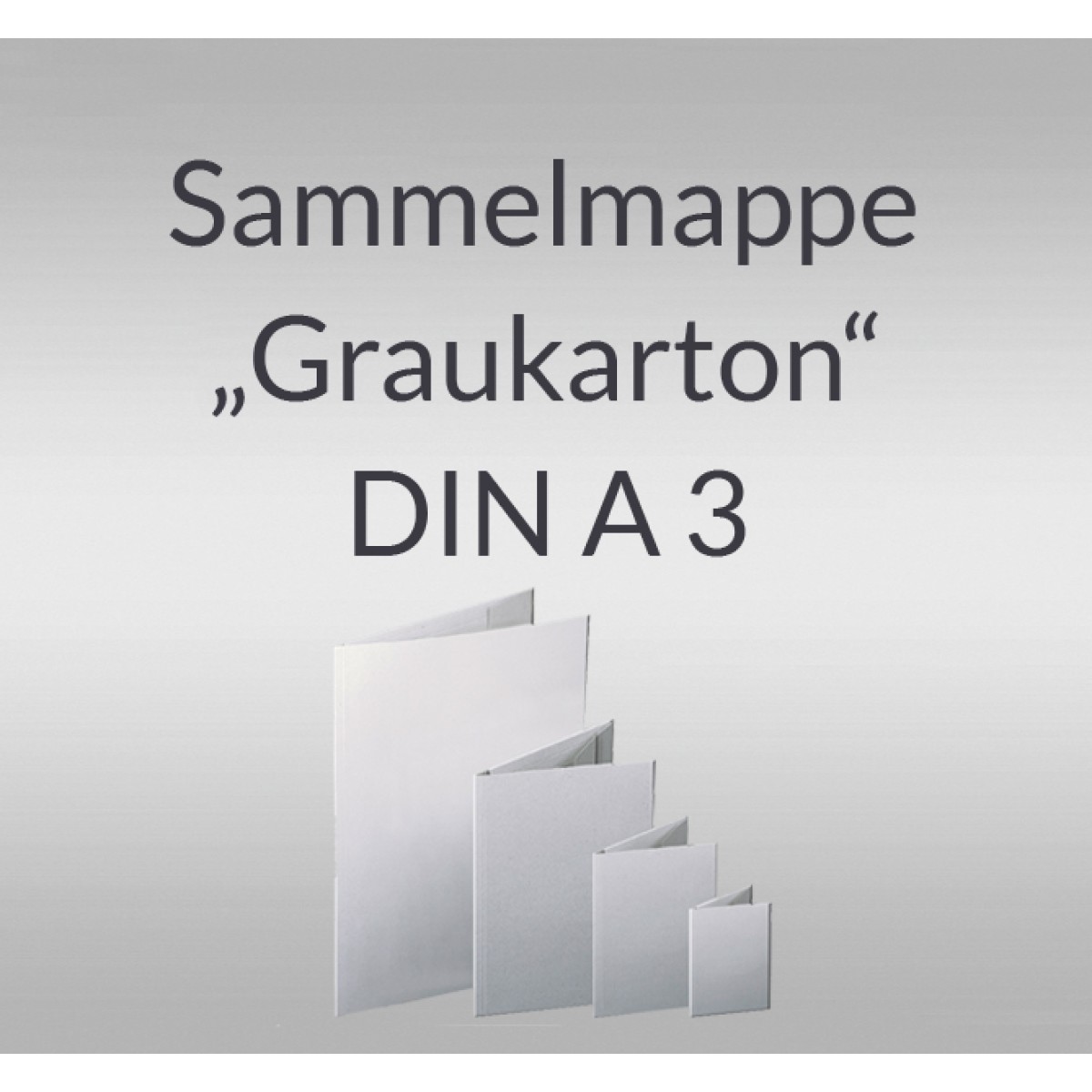 Sammelmappe "Graukarton" DIN A3 mit Gummizug