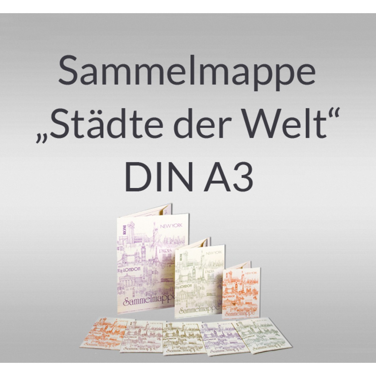 Sammelmappe "Städte der Welt" DIN A3 mit Gummiband