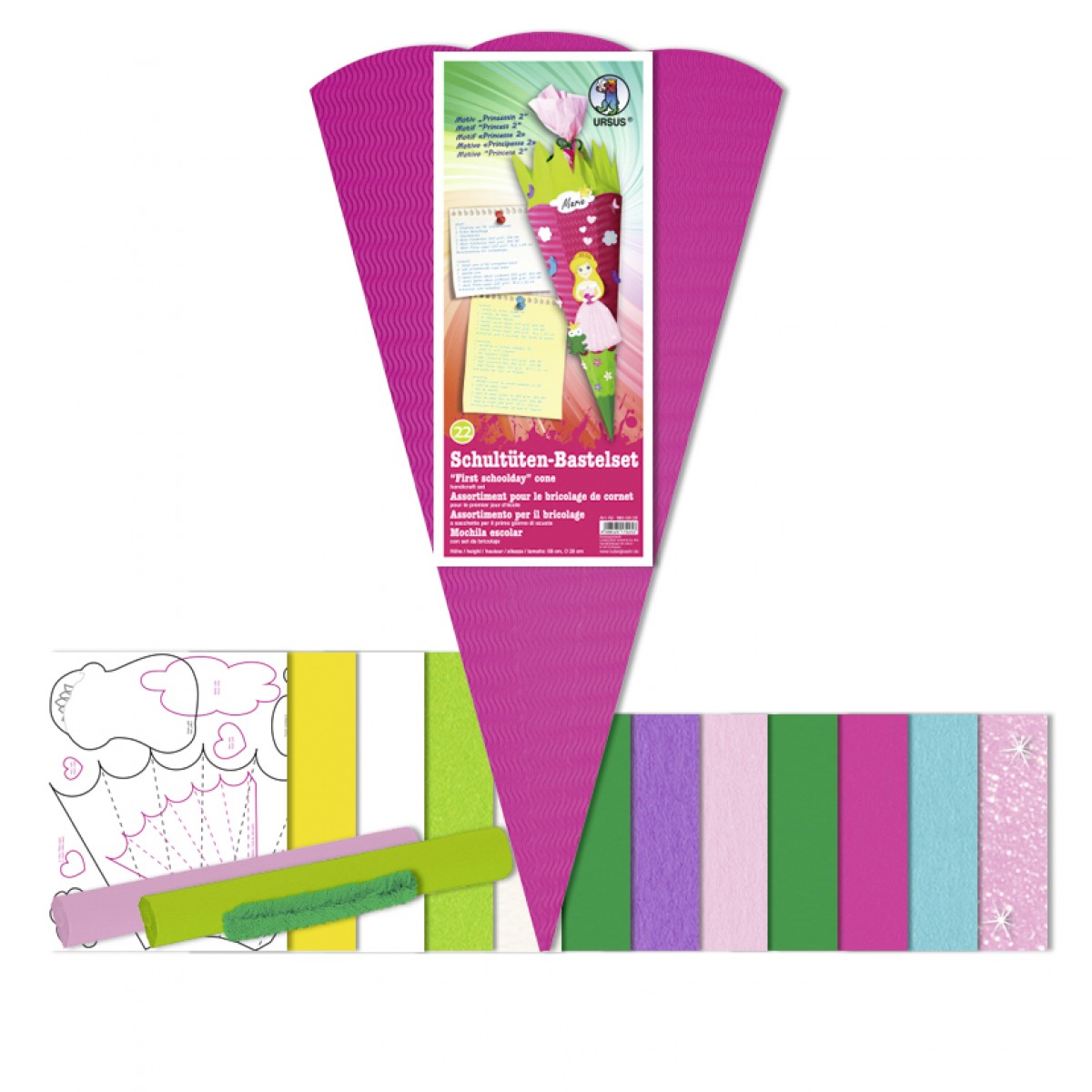 Cono Scuola Goldbuch - Cartone Ondulato, 70 Cm | Per Primo Giorno Di Scuola, Fai Da Te - Foto 5