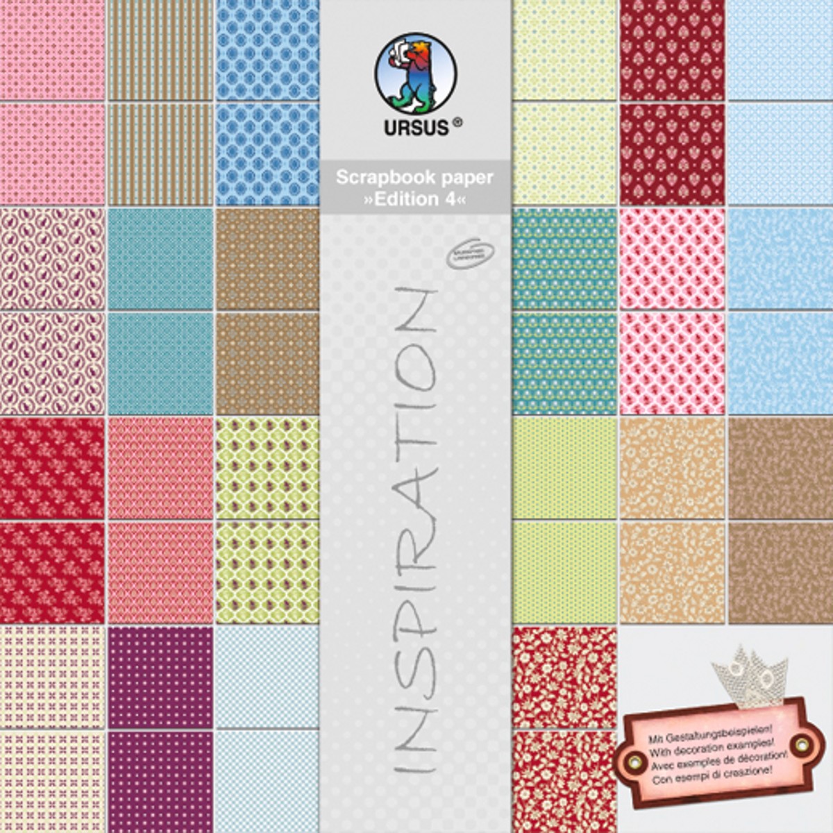 Scrapbooking Papier Block "Edition 4" 120 g/qm - 44 Blatt sortiert