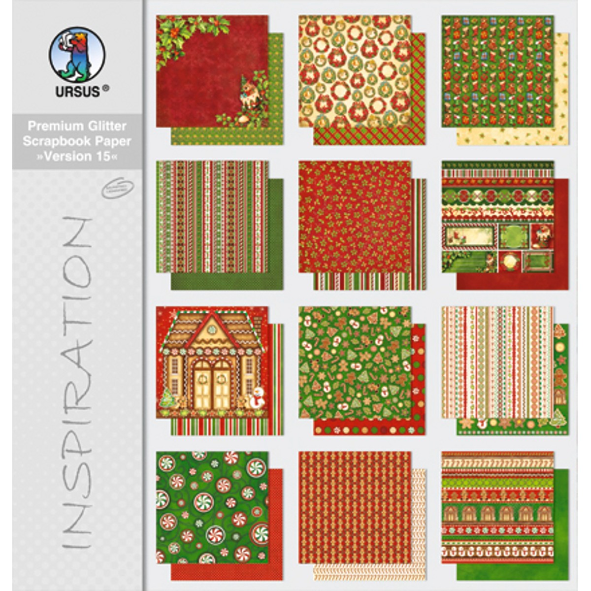 Scrapbooking Papier Block "Version 15" - 12 Blatt sortiert