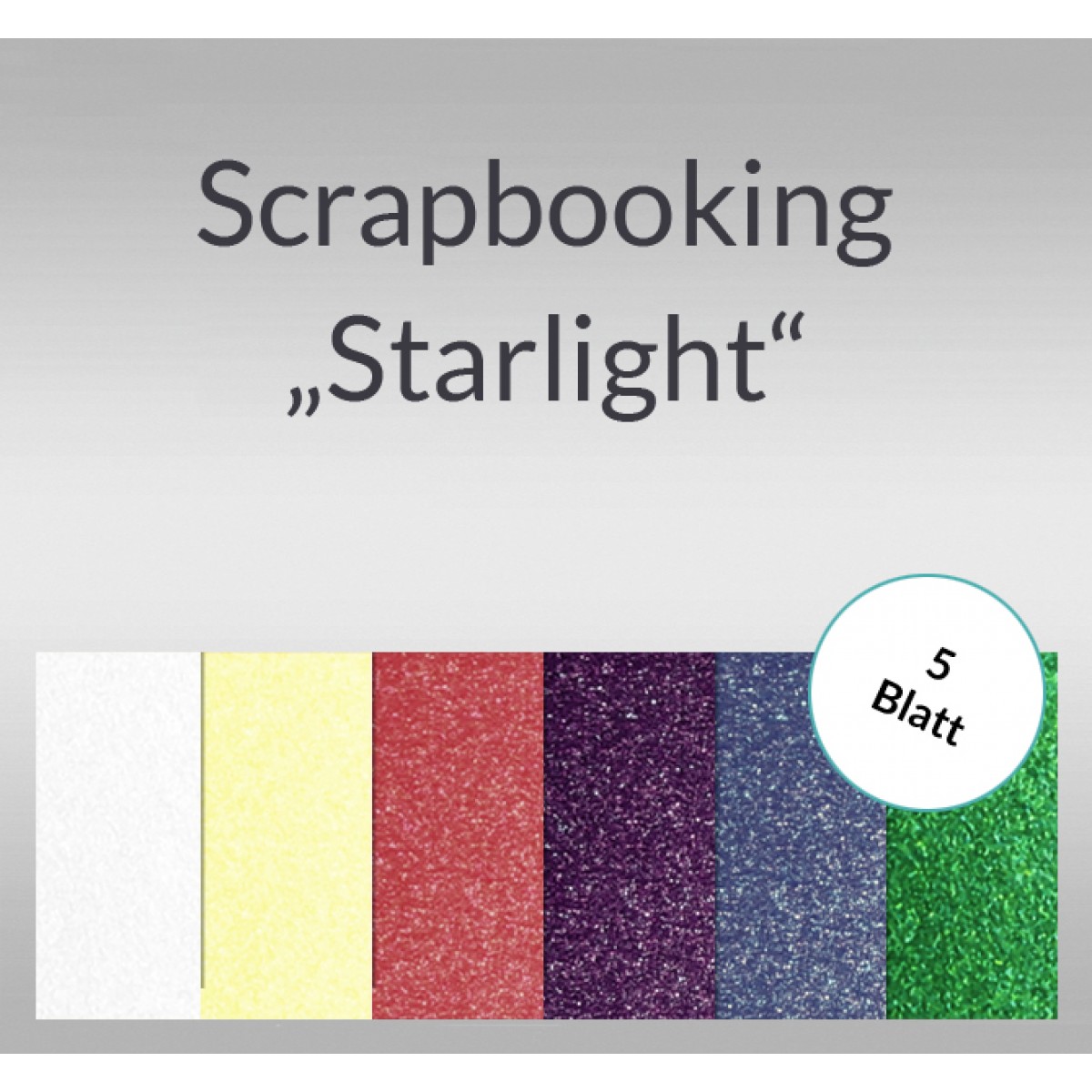 Scrapbooking Papier "Starlight" - 5 Blatt