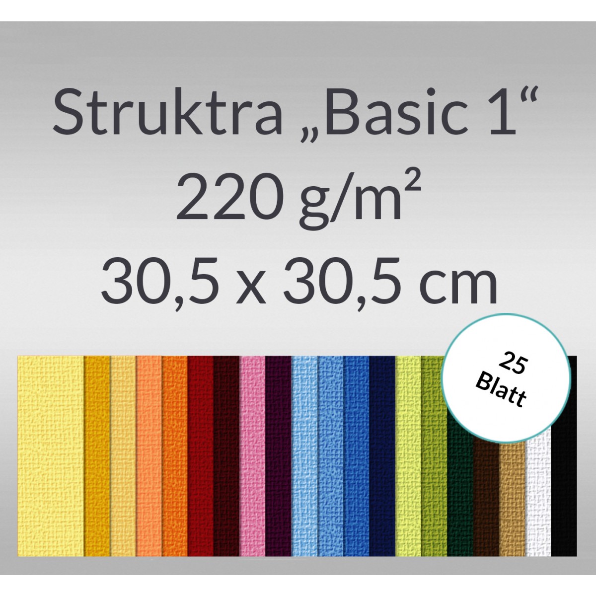 Scrapbooking Papier "Struktura Basic 1" - 25 Blatt