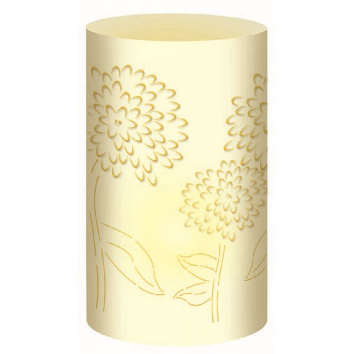 Silhouetten-Tischlichter "Filigrano" Dalien creme - Motiv 52