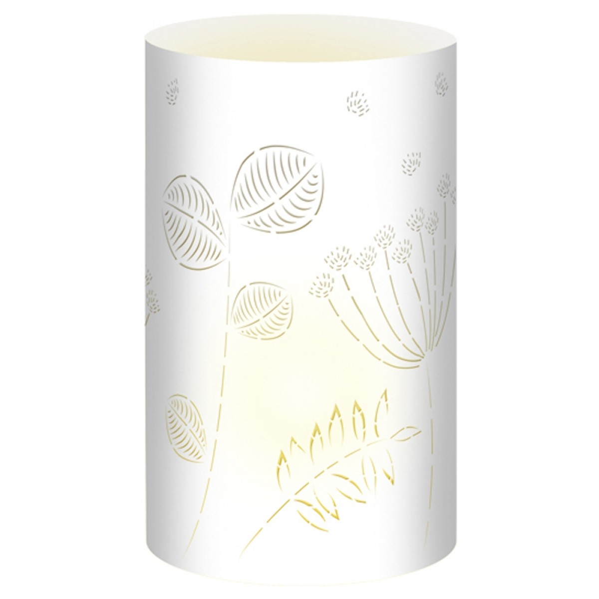 Silhouetten-Tischlichter "Filigrano" Frühling weiß - Motiv 01