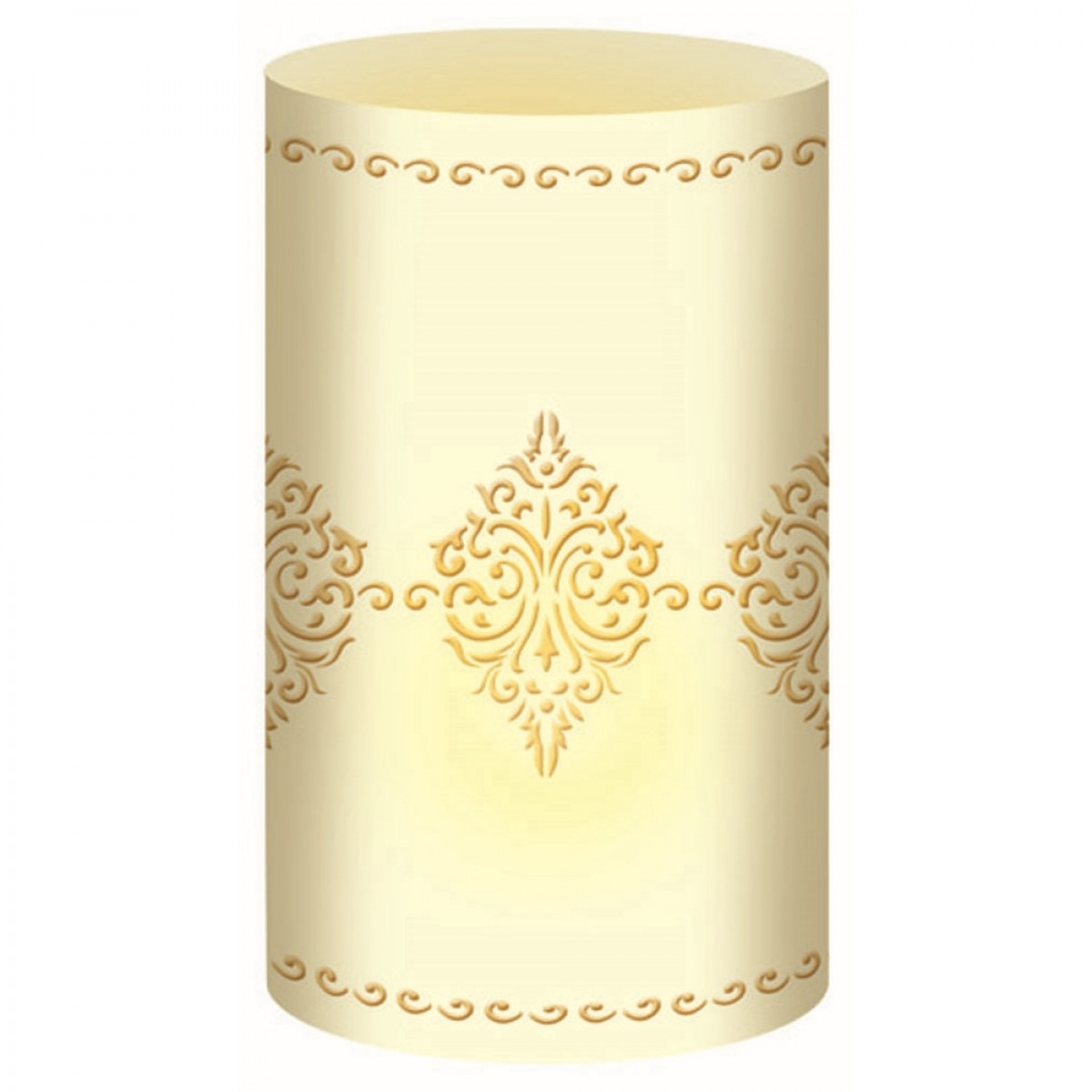 Silhouetten-Tischlichter "Filigrano" Ornamente creme - Motiv 48