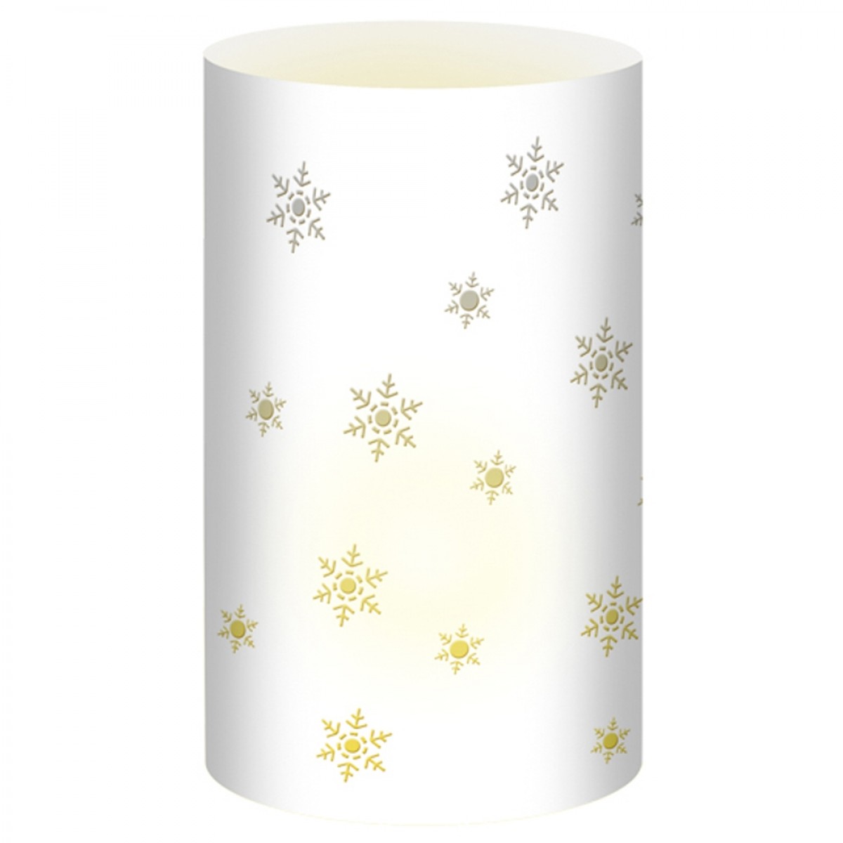 Silhouetten-Tischlichter "Filigrano" Schneeflocken weiß - Motiv 40
